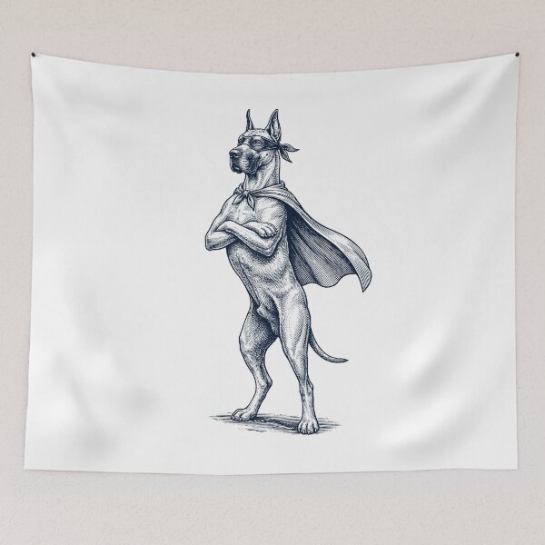 Item preview, Vintage Great Dane Hero Superhero Dog Lover designed and sold by DoodleTortle.