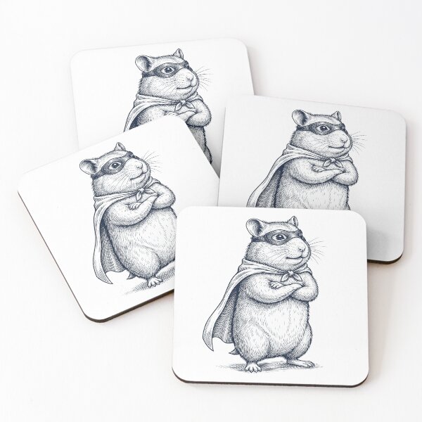 Item preview, Vintage Hamster Hero Superhero Animal Lover designed and sold by DoodleTortle.