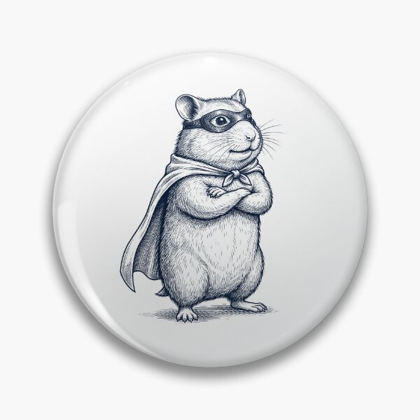 Item preview, Vintage Hamster Hero Superhero Animal Lover designed and sold by DoodleTortle.