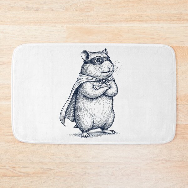 Item preview, Vintage Hamster Hero Superhero Animal Lover designed and sold by DoodleTortle.