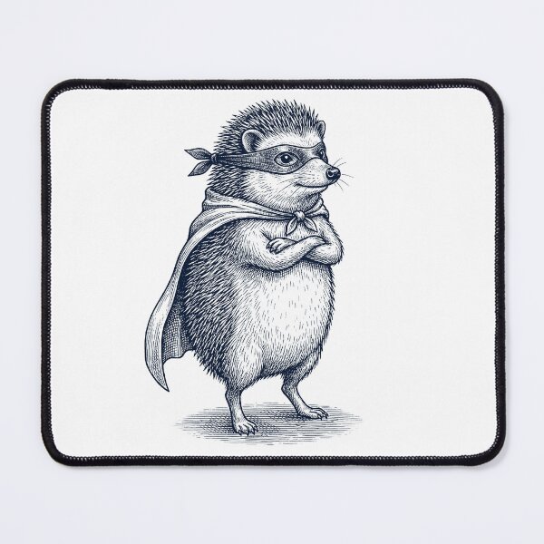 Item preview, Vintage Hedgehog Hero Superhero Animal Lover designed and sold by DoodleTortle.