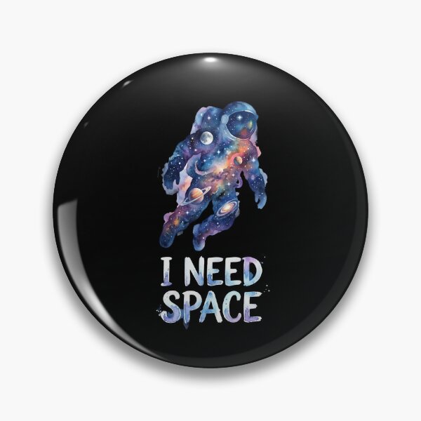 Item preview, I Need Space Floating Astronaut Watercolor Planets designed and sold by Fenay Designs.