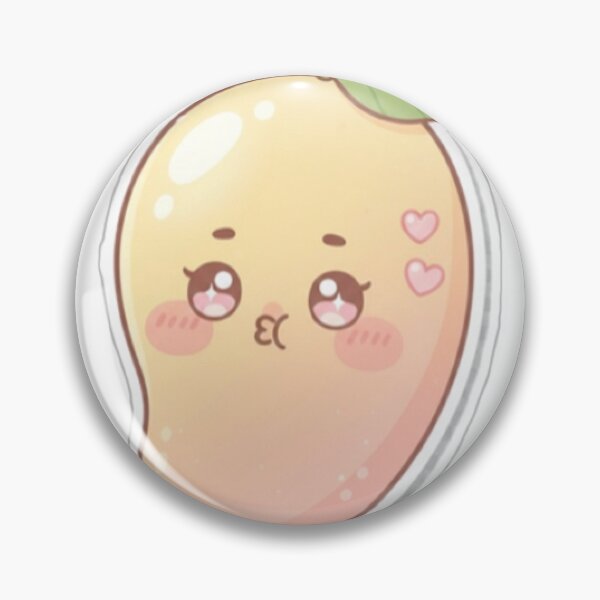 Item preview, Mango Blowing Kiss Cute Valentine Sticker – Romantic Tropical Kawaii Art designed and sold by Dakochaaan.