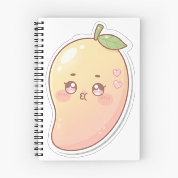 Item preview, Mango Blowing Kiss Cute Valentine Sticker – Romantic Tropical Kawaii Art designed and sold by Dakochaaan.