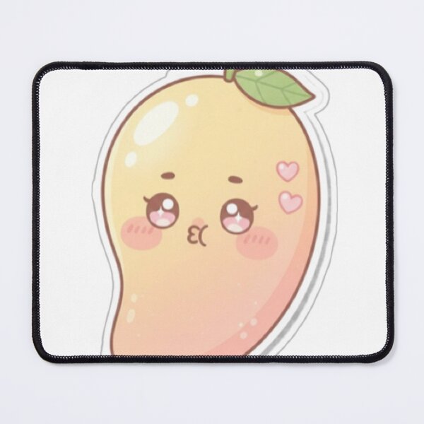 Item preview, Mango Blowing Kiss Cute Valentine Sticker – Romantic Tropical Kawaii Art designed and sold by Dakochaaan.
