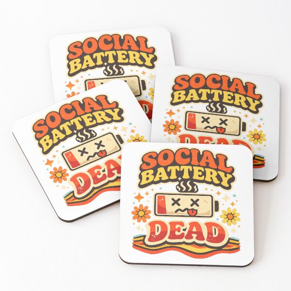 Item preview, Social Battery Dead Funny Introvert Sarcastic Minimalist Quote designed and sold by Mrjarvis.