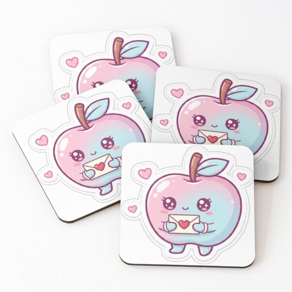 Item preview, Soft Luxury Apple Love Letter Sticker – Minimal Romantic Valentine Character designed and sold by Dakochaaan.
