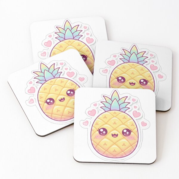 Item preview, Sweet Pineapple Kawaii Valentine Sticker – Tropical Love Gift designed and sold by Dakochaaan.