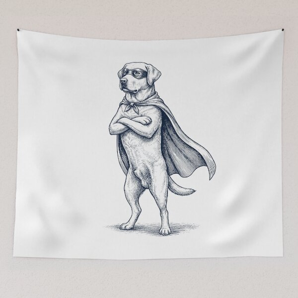 Item preview, Vintage Labrador Retriever Hero Superhero Dog Lover designed and sold by DoodleTortle.