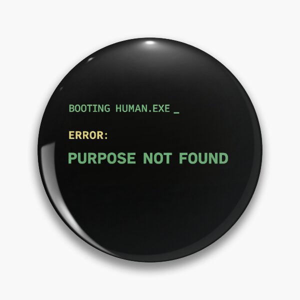 Item preview, Booting Human.exe – Purpose Not Found | Retro BIOS Error Humor designed and sold by Mad Factory Designs.