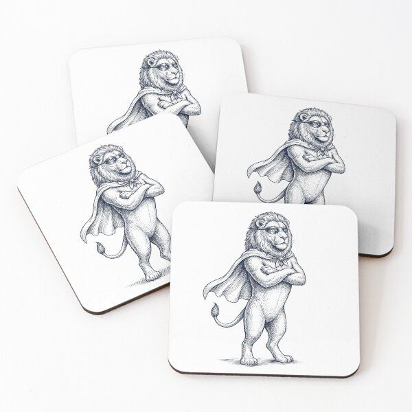 Item preview, Vintage Lion Hero Superhero Animal Lover designed and sold by DoodleTortle.