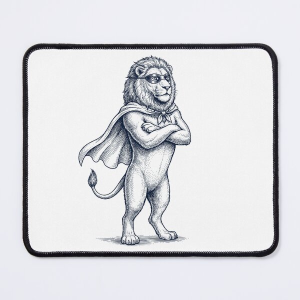 Item preview, Vintage Lion Hero Superhero Animal Lover designed and sold by DoodleTortle.