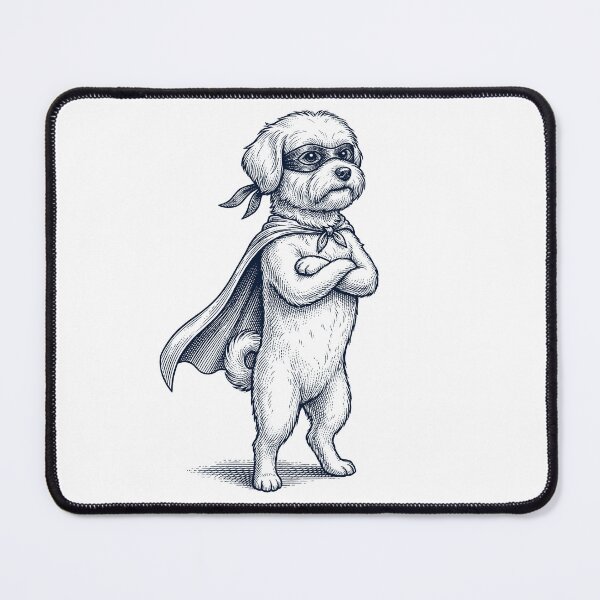 Item preview, Vintage Maltese Hero Superhero Dog Lover designed and sold by DoodleTortle.