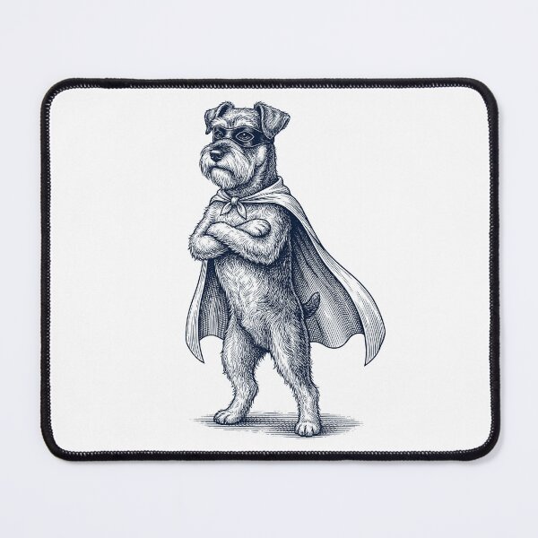 Item preview, Vintage Miniature Schnauzer Hero Superhero Dog Lover designed and sold by DoodleTortle.