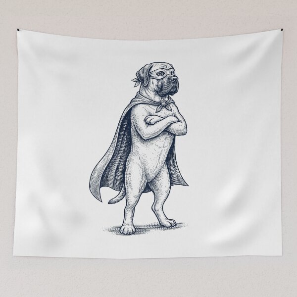 Item preview, Vintage Mastiff Hero Superhero Dog Lover designed and sold by DoodleTortle.