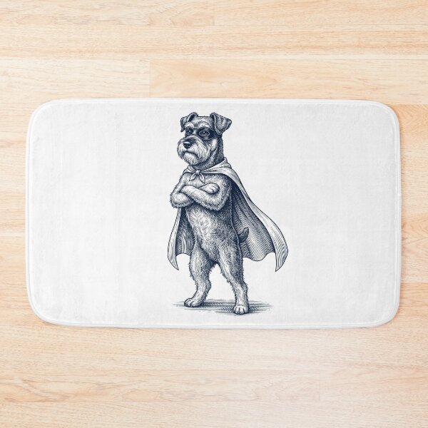 Item preview, Vintage Miniature Schnauzer Hero Superhero Dog Lover designed and sold by DoodleTortle.