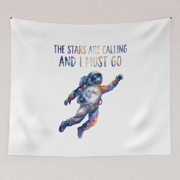 Item preview, The Stars Are Calling And I Must Go Floating Astronaut designed and sold by Fenay Designs.