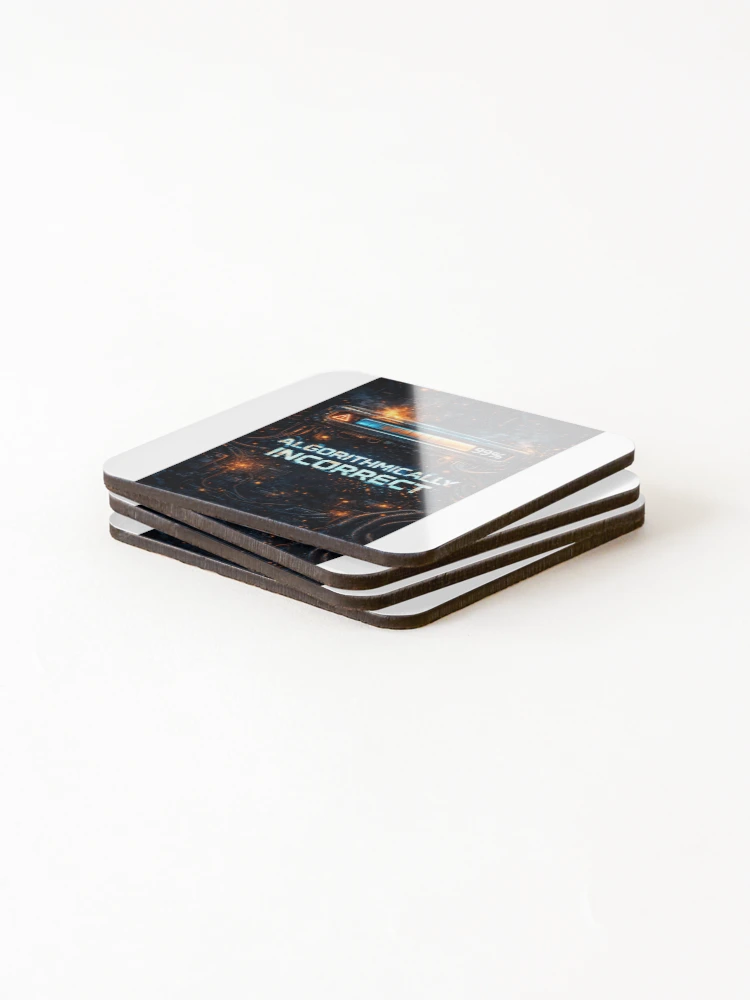 Thumbnail 4 of 5, Coasters (Set of 4), Algorithmically Incorrect Tech Joke designed and sold by Antonrec86.