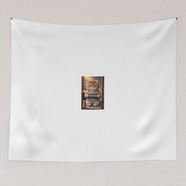 Item preview, Tiny Criminal Cat Mugshot designed and sold by LovelyCatGalaxy.