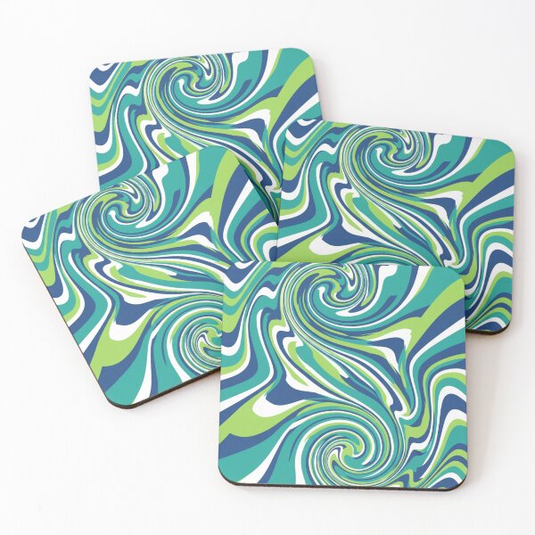 Item preview, Green and Blue Psychedelic Swirl designed and sold by HeyHas.