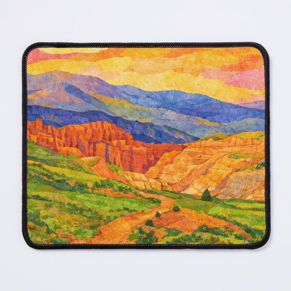 Item preview, Rocky Valley with dreamy Trail, Bolivian Landscape, Mixed Media Digital Collage designed and sold by SWSandraWechner.