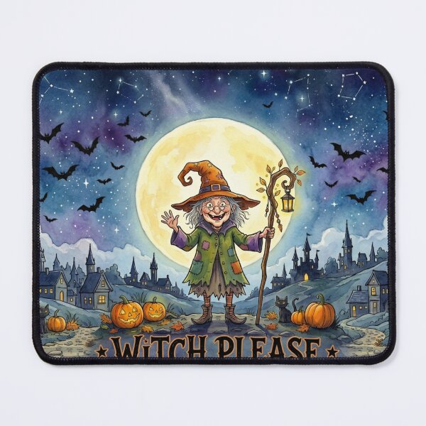 Item preview, Witch Please! (Funny Little Witch) designed and sold by Buy us a Coffee Digital Ai Art Design .