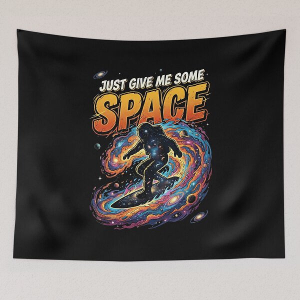 Item preview, Just Give Me Some Space Retro Surfing Astronaut designed and sold by Fenay Designs.
