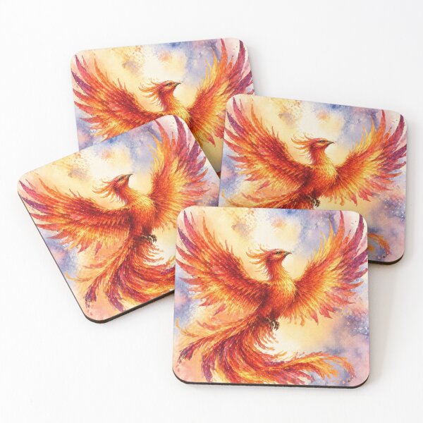 Item preview, Fiery Phoenix Happy Birthday Fantasy Art designed and sold by inspired-works.