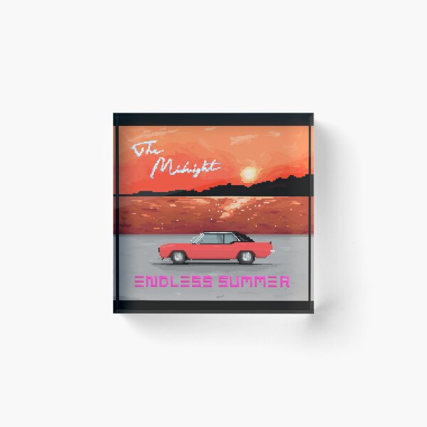 Item preview, red car retro sunset summer designed and sold by huldagisla.