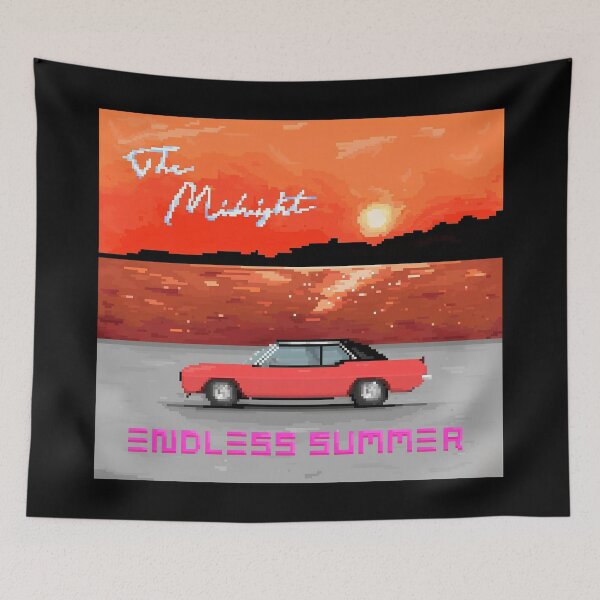 Item preview, red car retro sunset summer designed and sold by huldagisla.