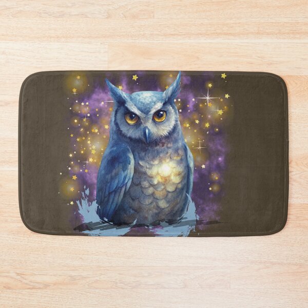 Item preview, Mystical Owl Watercolor Art – Cosmic Night Owl Illustration, Spiritual Animal Wall Art, Fantasy Bird Design designed and sold by ChenEngEng.