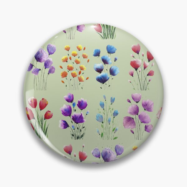 Item preview, Patten with bouquets of flowers Light green background designed and sold by VitSArt.
