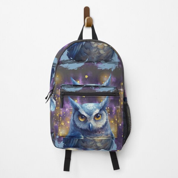 Item preview, Mystical Owl Watercolor Art – Cosmic Night Owl Illustration, Spiritual Animal Wall Art, Fantasy Bird Design designed and sold by ChenEngEng.