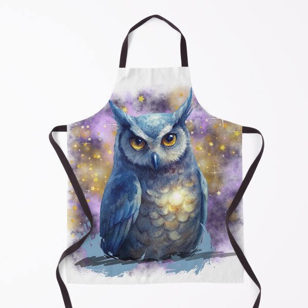 Item preview, Mystical Owl Watercolor Art – Cosmic Night Owl Illustration, Spiritual Animal Wall Art, Fantasy Bird Design designed and sold by ChenEngEng.