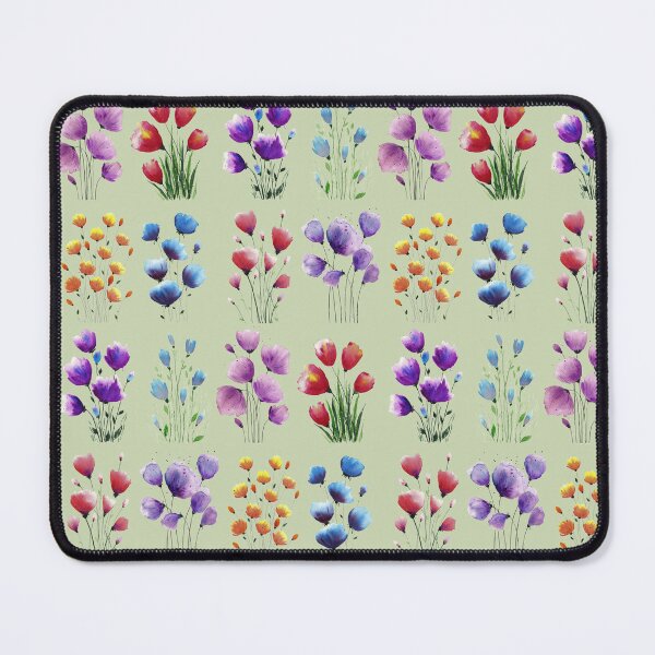 Item preview, Patten with bouquets of flowers Light green background designed and sold by VitSArt.