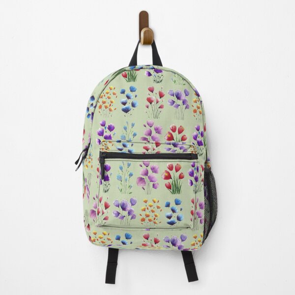 Item preview, Patten with bouquets of flowers Light green background designed and sold by VitSArt.