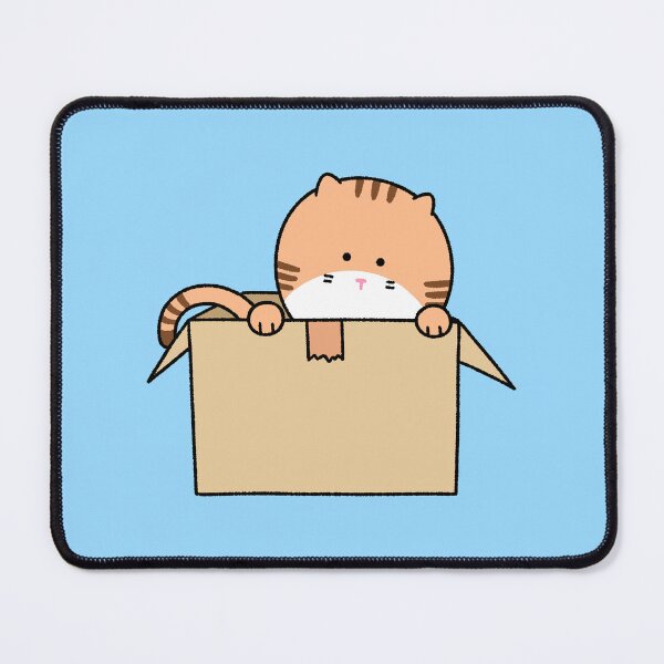 Item preview, Cute Ginger Cat Sitting Inside a Cardboard Box designed and sold by ubborn.