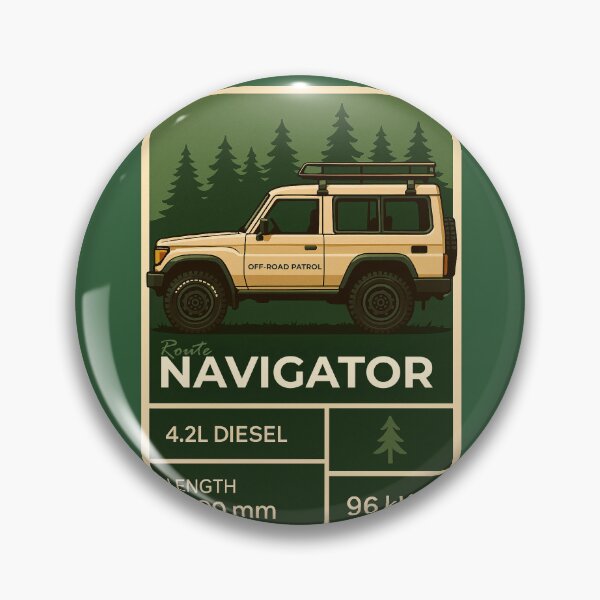 Item preview, Route Navigator Forest Overland Vehicle Illustration designed and sold by KrintoryTees.