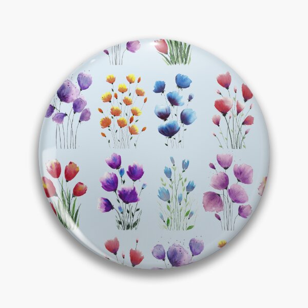 Item preview, Patten with bouquets of flowers Light Blue background designed and sold by VitSArt.