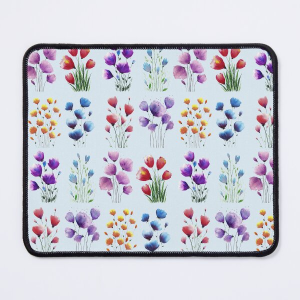 Item preview, Patten with bouquets of flowers Light Blue background designed and sold by VitSArt.