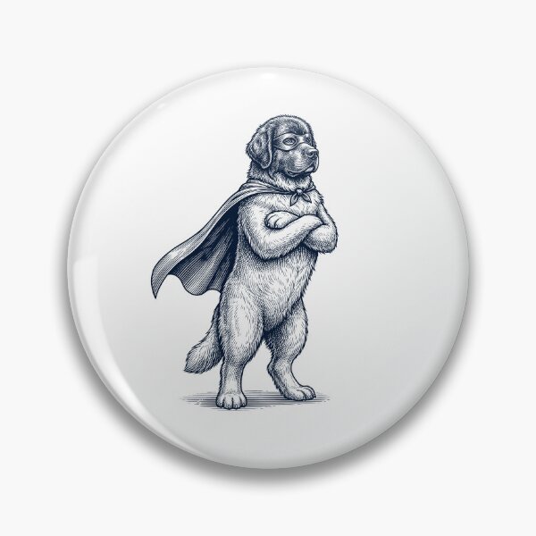 Item preview, Vintage Newfoundland Hero Superhero Dog Lover designed and sold by DoodleTortle.