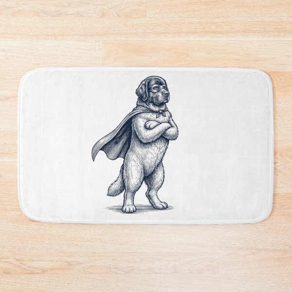 Item preview, Vintage Newfoundland Hero Superhero Dog Lover designed and sold by DoodleTortle.