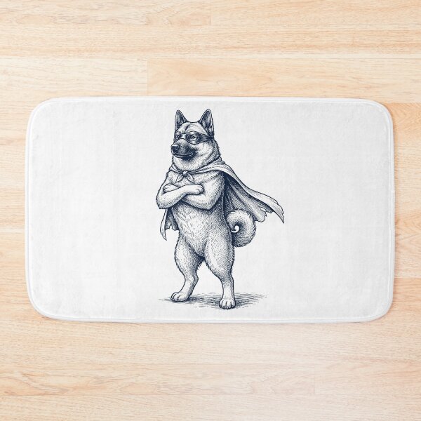 Item preview, Vintage Norwegian Elkhound Hero Superhero Dog Lover designed and sold by DoodleTortle.