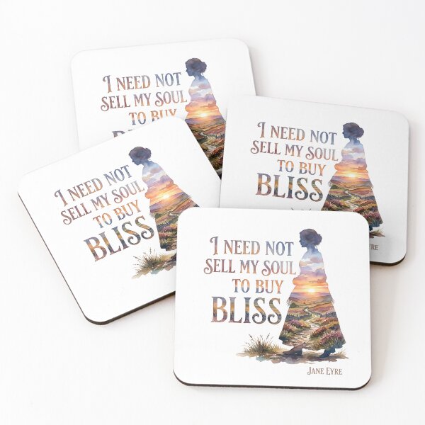 Item preview, I Need Not Sell My Soul To Buy Bliss Jane Eyre Watercolor Silhouette Quote designed and sold by Fenay Designs.