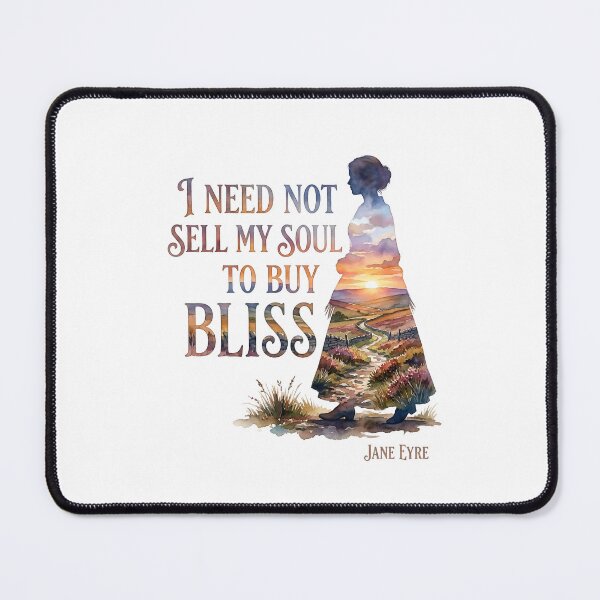 Item preview, I Need Not Sell My Soul To Buy Bliss Jane Eyre Watercolor Silhouette Quote designed and sold by Fenay Designs.