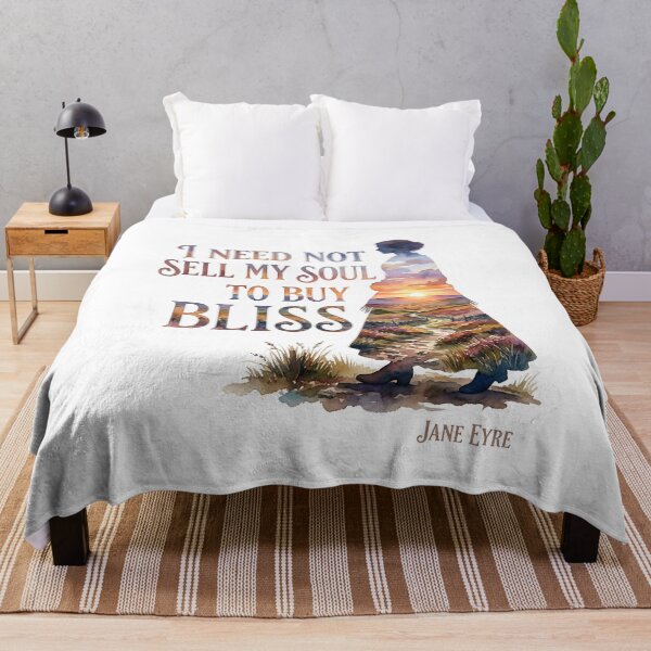 Item preview, I Need Not Sell My Soul To Buy Bliss Jane Eyre Watercolor Silhouette Quote designed and sold by Fenay Designs.