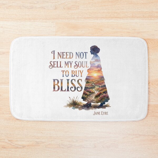 Item preview, I Need Not Sell My Soul To Buy Bliss Jane Eyre Watercolor Silhouette Quote designed and sold by Fenay Designs.