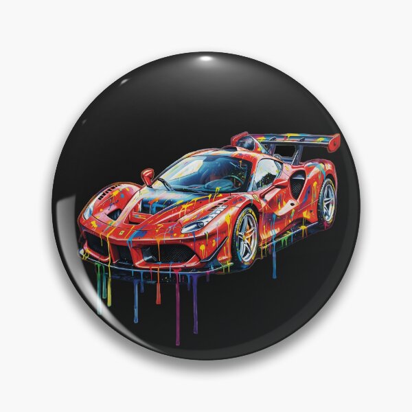Item preview, Red Ferrari Supercar Abstract Paint Drip Graffiti Art designed and sold by rgagliardi2017.