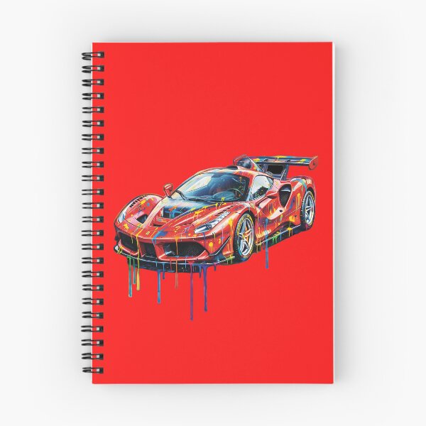 Item preview, Red Ferrari Supercar Abstract Paint Drip Graffiti Art designed and sold by rgagliardi2017.