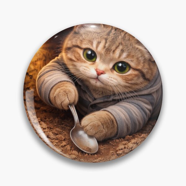 Item preview, Prison Break Cat Digging Escape Tunnel designed and sold by LovelyCatGalaxy.